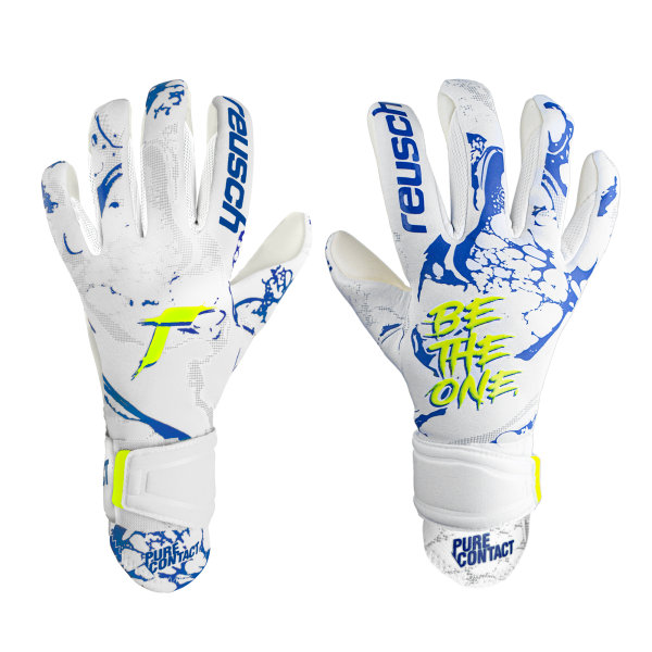 Reusch Pure Contact Silver Junior 5372200 1089 white blue front